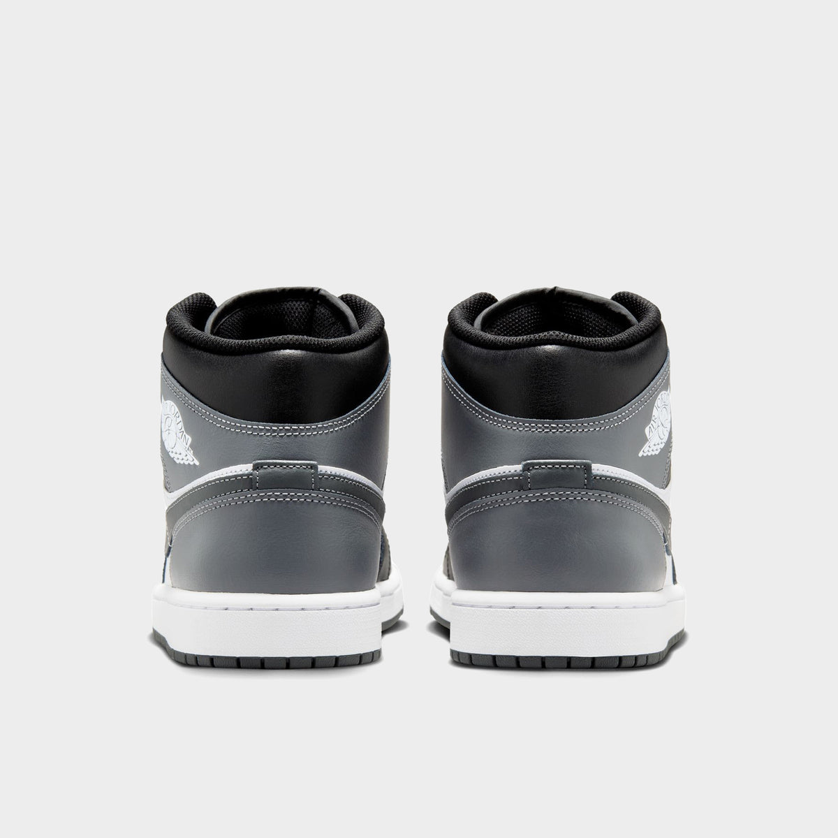Jordan 1 Mid Black / Iron Grey - White