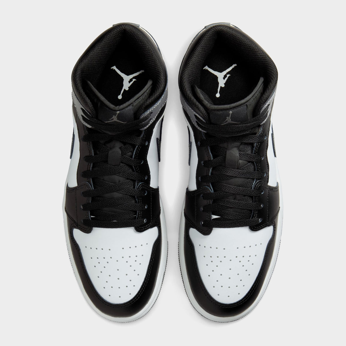Jordan 1 Mid Black / Iron Grey - White