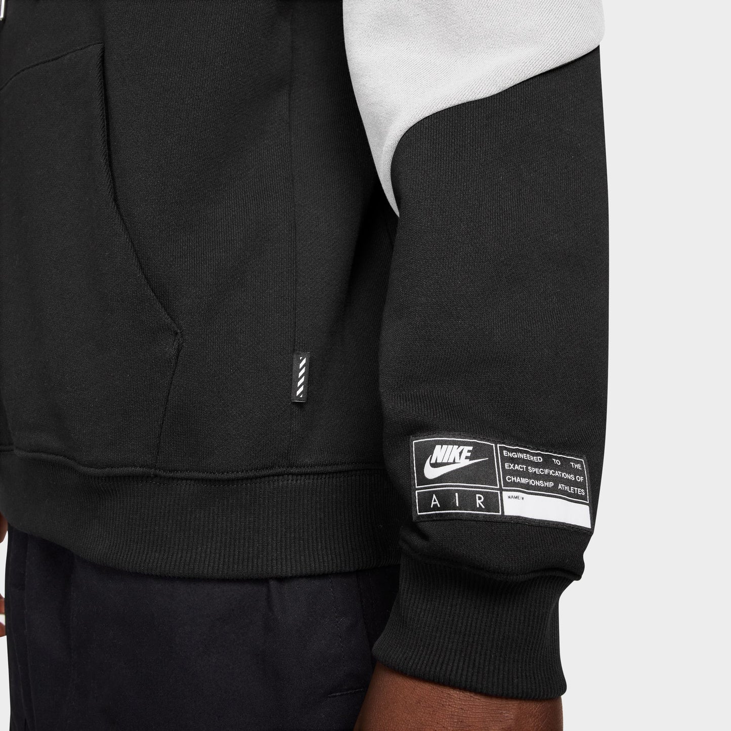 Nike Air Chandail à Capuchon Polaire Noir / Blanc - Blanc