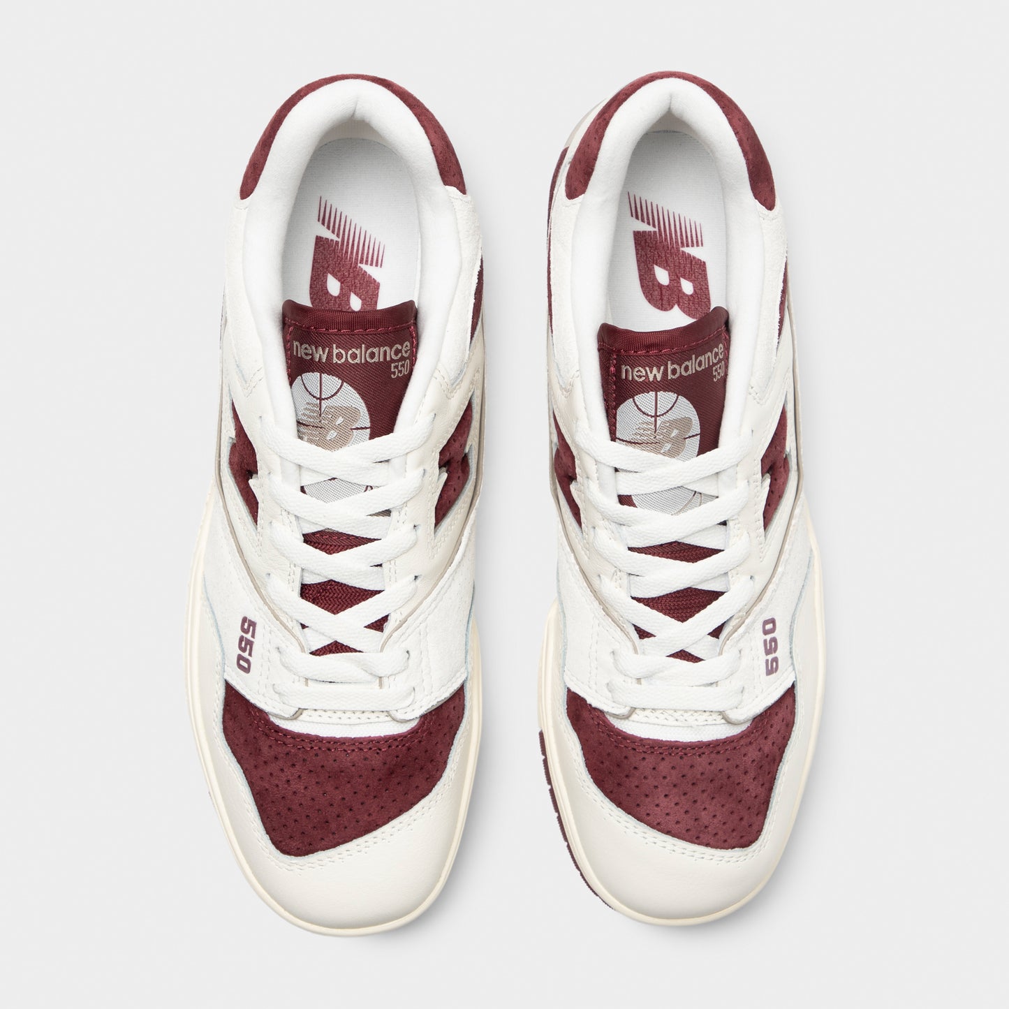 New Balance 550 Sea Salt / Classic Crimson