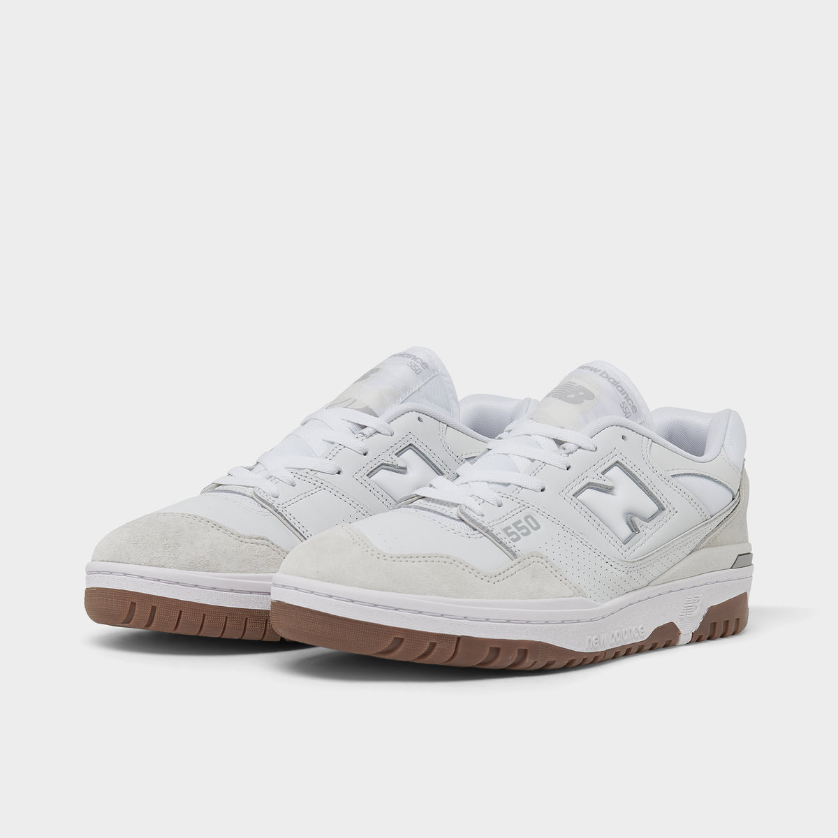 New balance white deals with gum sole