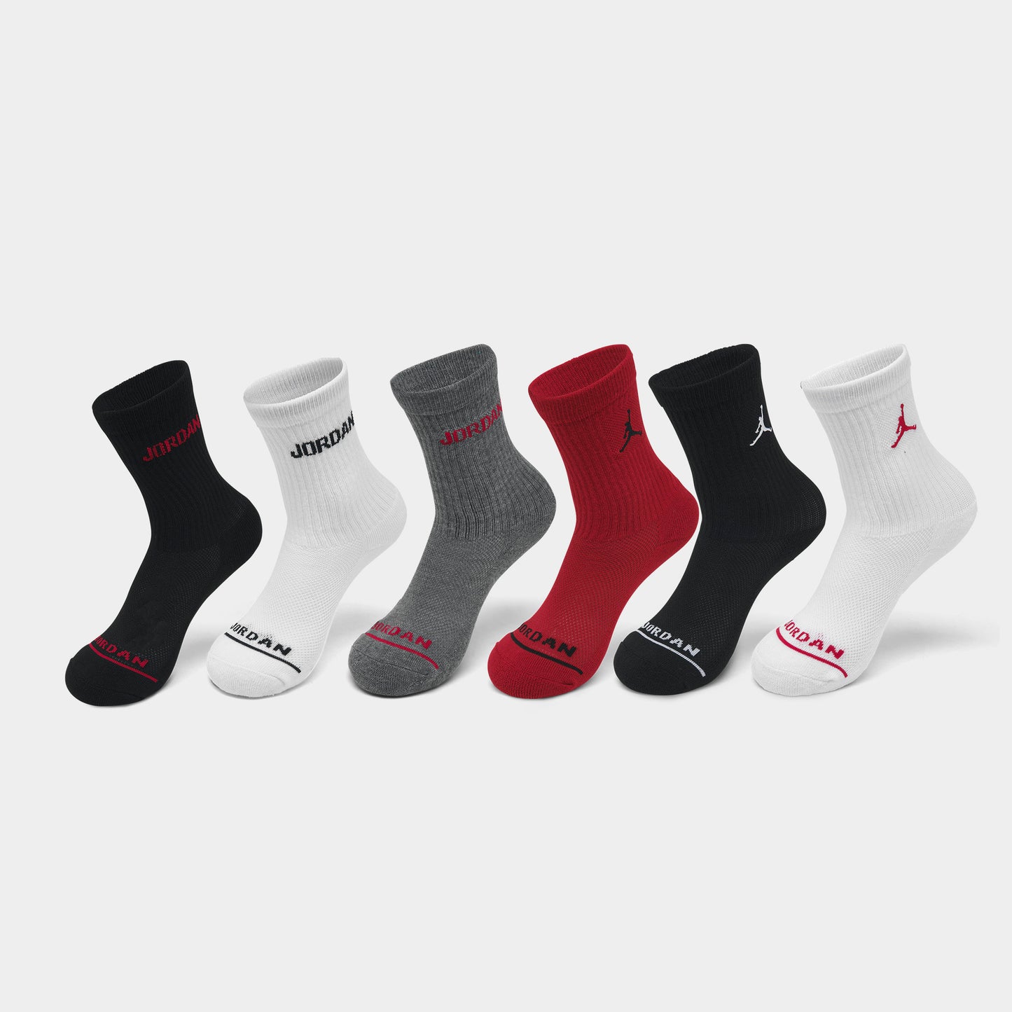 Jordan Legend Juniors' Crew Socks Box Set (6 Pack) / Multi