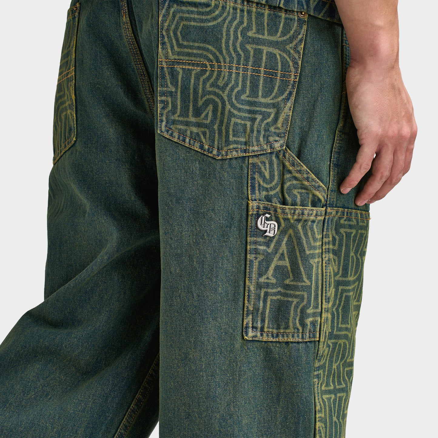 Criminal Damage Berkley Jean en denim Monogrammé / Bleu sale