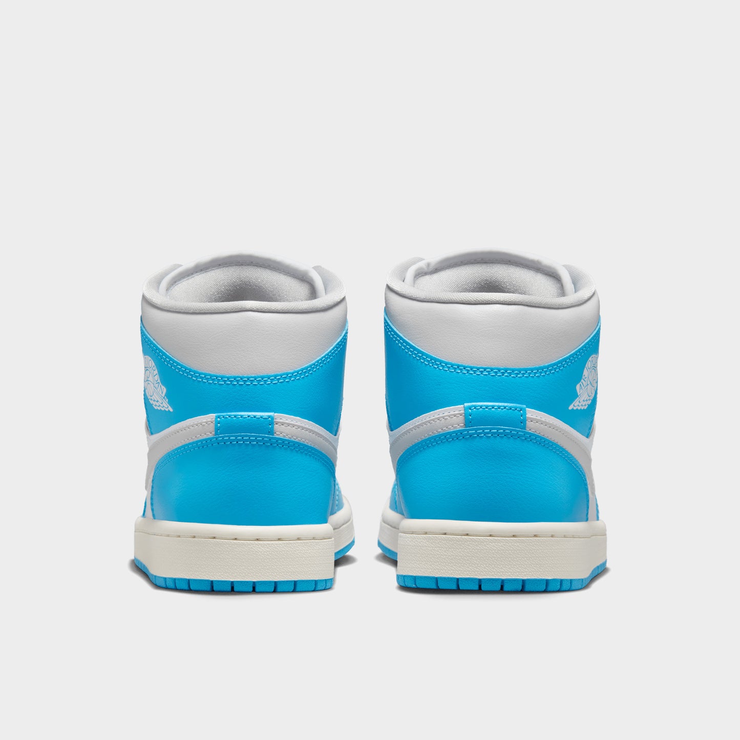 Jordan Women's 1 Mid Dark Powder Blue / Neutral Grey - White