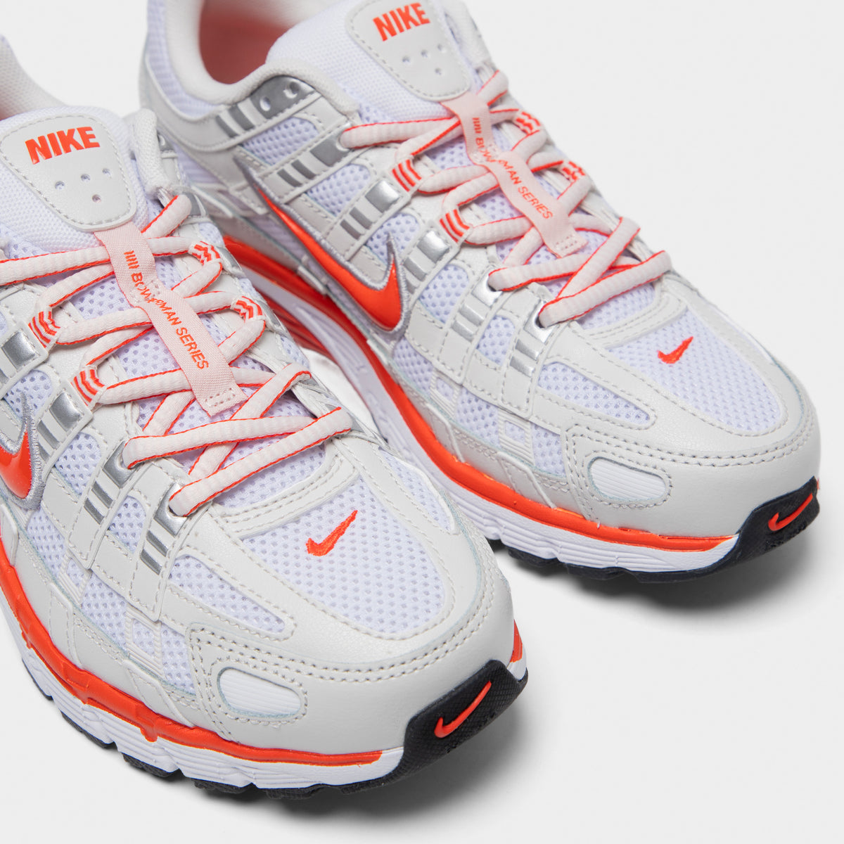 ◆Nike◆ P6000 W White Platinum Tint Black Picante Red BV102 Nike P-6000 White Platinum Tint Black Picante Red (Women's