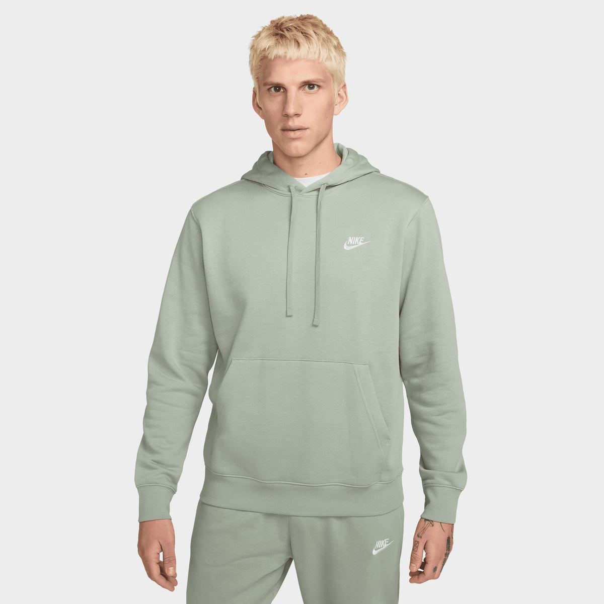Nike Sportswear Club Fleece Pullover Hoodie Jade Horizon White JD Sports