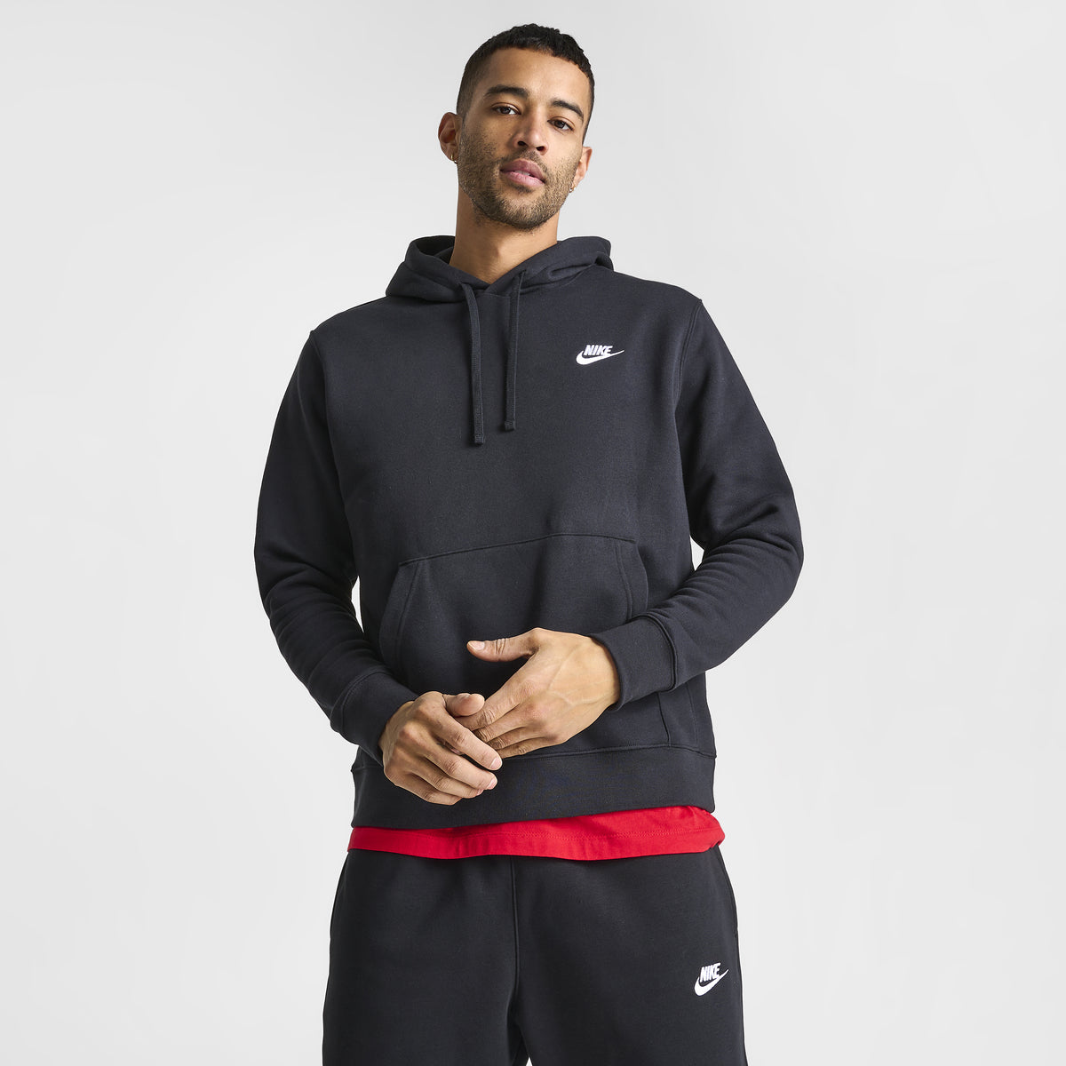 Sweatshirt Black Jumper Jd Nike Sportswear Club Fleece Pullover