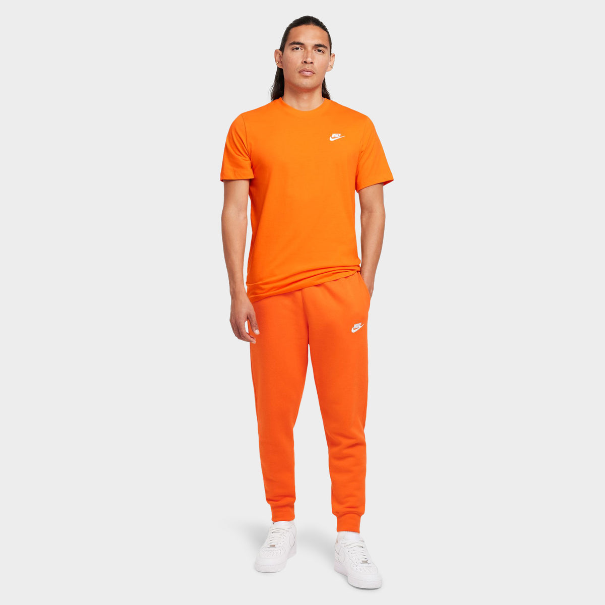 Nike Sportswear Club Fleece Joggers Safety Orange Safety Orange White