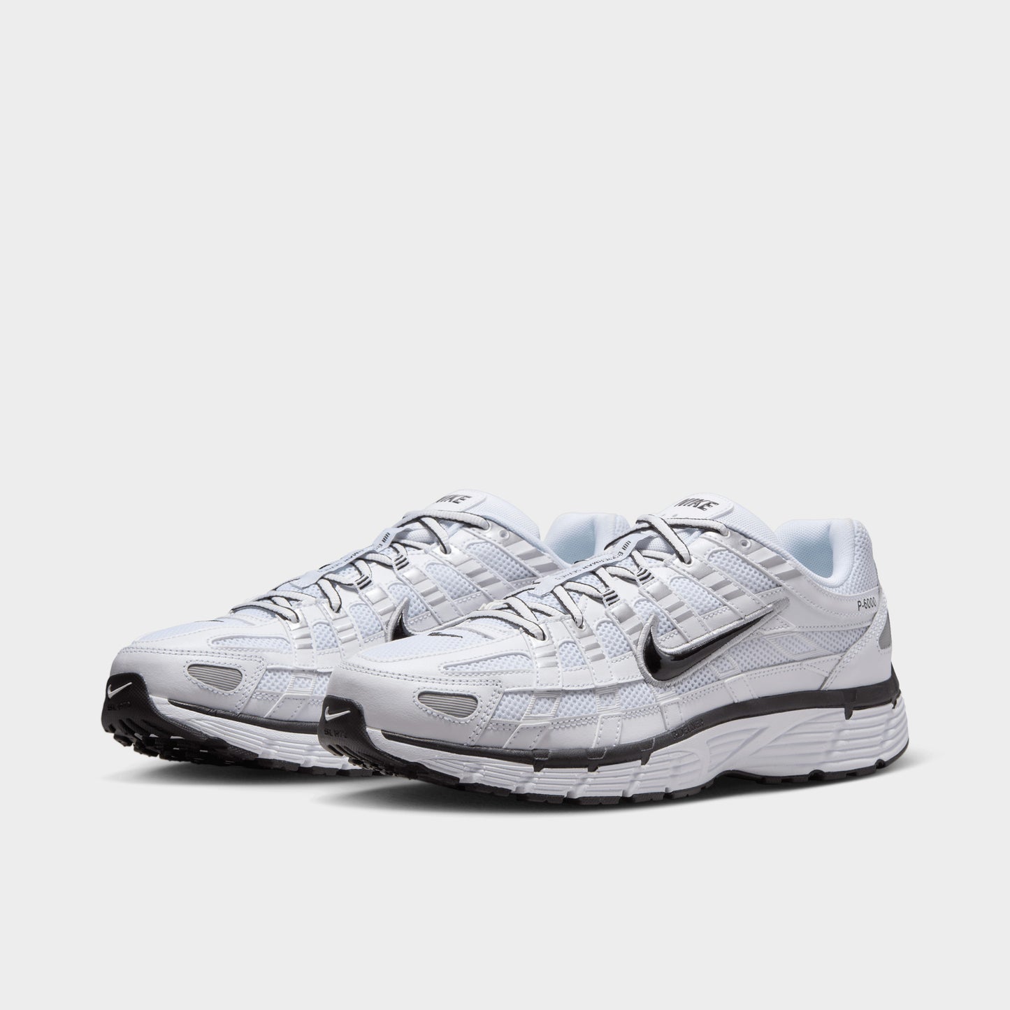 Nike P-6000 White / Black - Metallic Silver