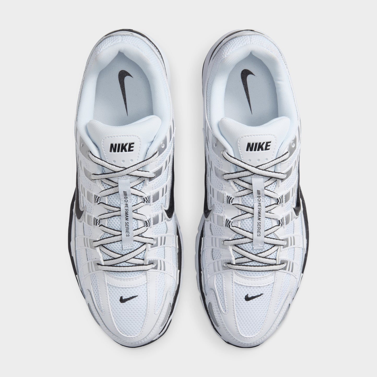 Nike P-6000 White / Black - Metallic Silver
