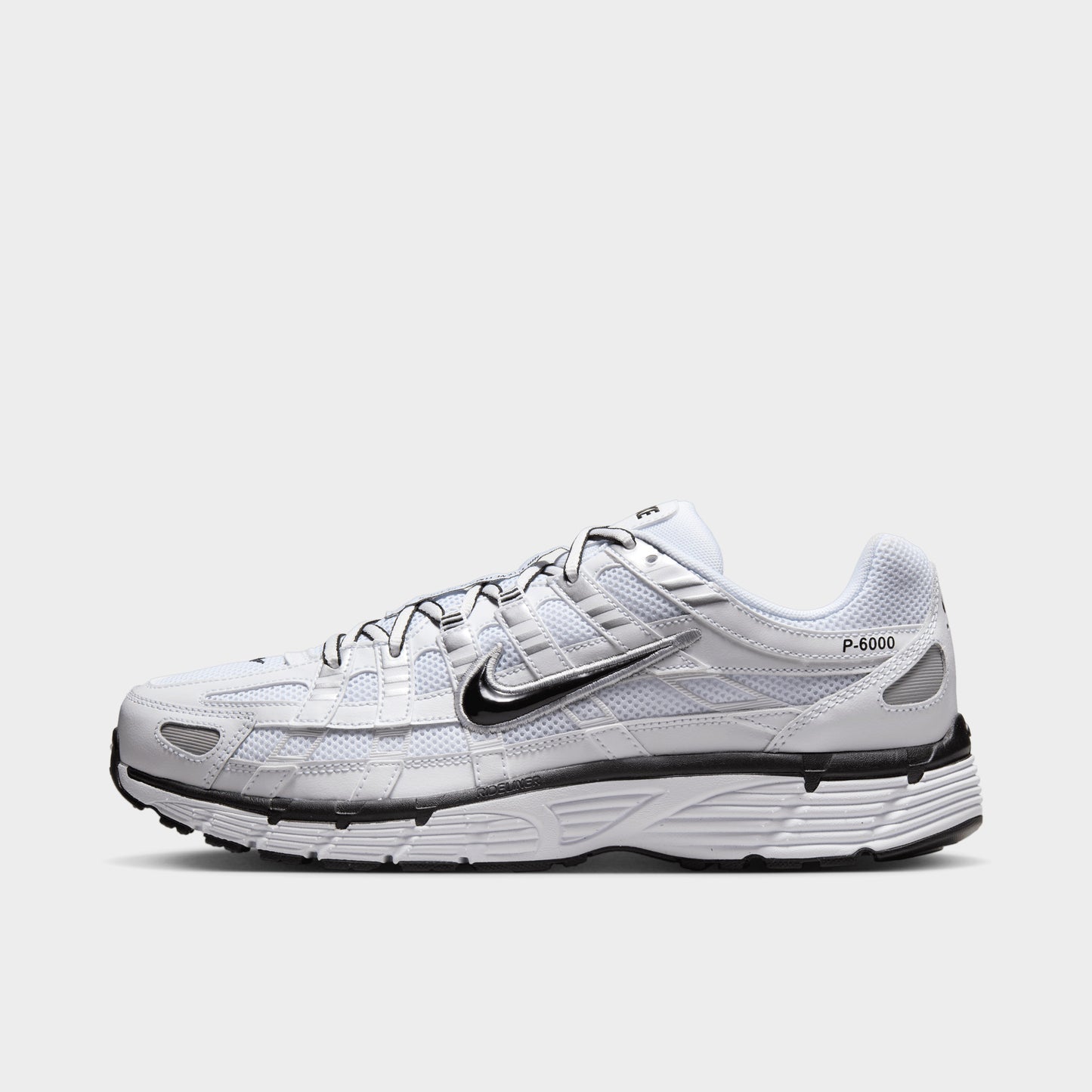 Nike P-6000 White / Black - Metallic Silver
