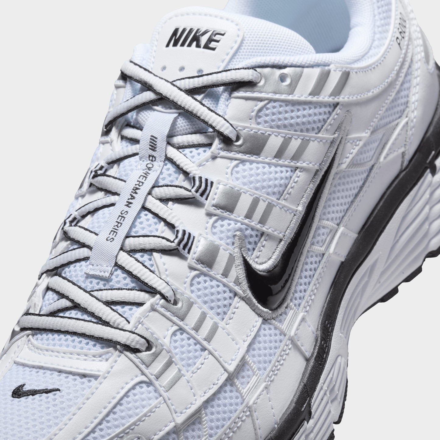 Nike P-6000 White / Black - Metallic Silver