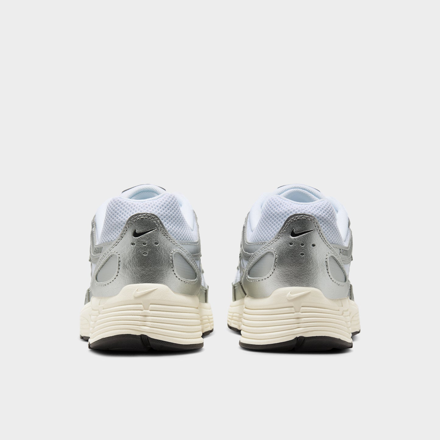 Nike P-6000 White / Black - Metallic Silver