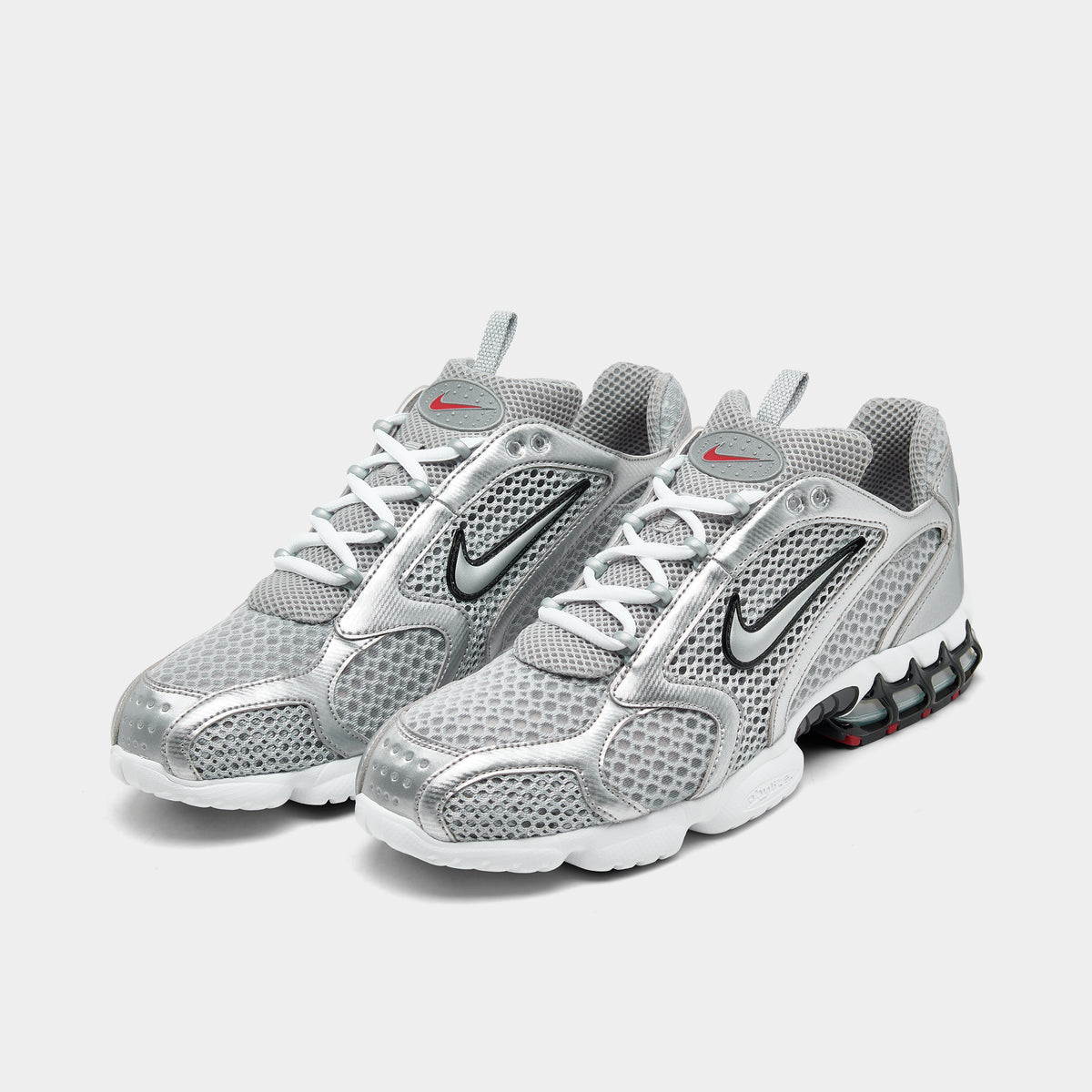 Nike Air Zoom Spiridon Cage 2 TRK3 Light Smoke Grey Metallic Silver Cardinal Red