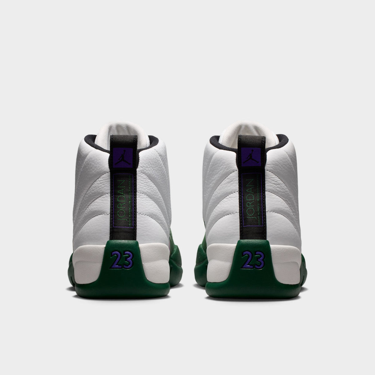 Jordan 12 Retro Summit White / Gorge Green - Fierce Purple