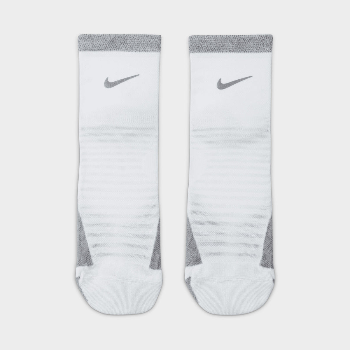 Nike Spark Chaussettes de course rembourrées Blanc / Argent réfléchissant