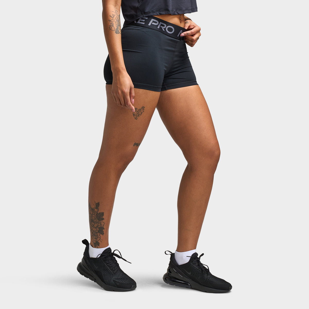 Gray nike pro shorts shop