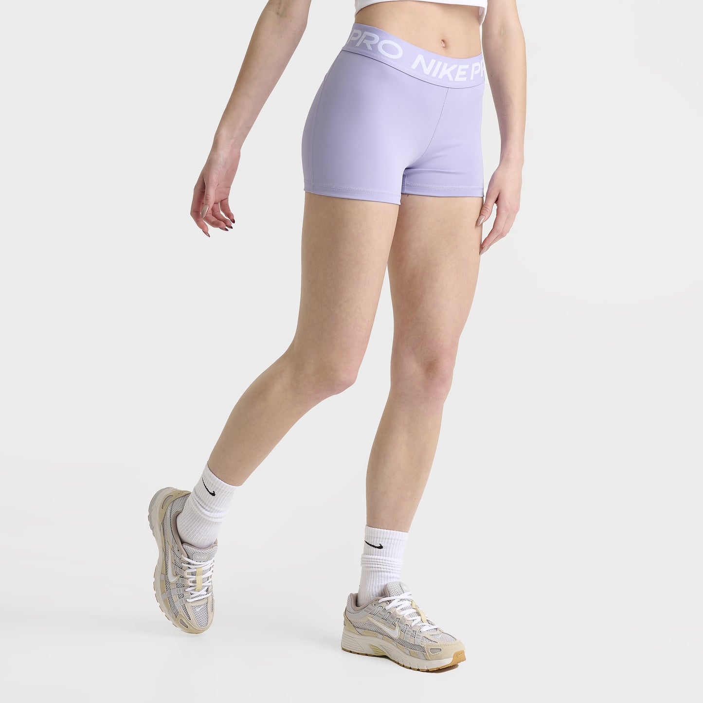 Nike Pro Women's 3" Shorts Lilac Ice / White