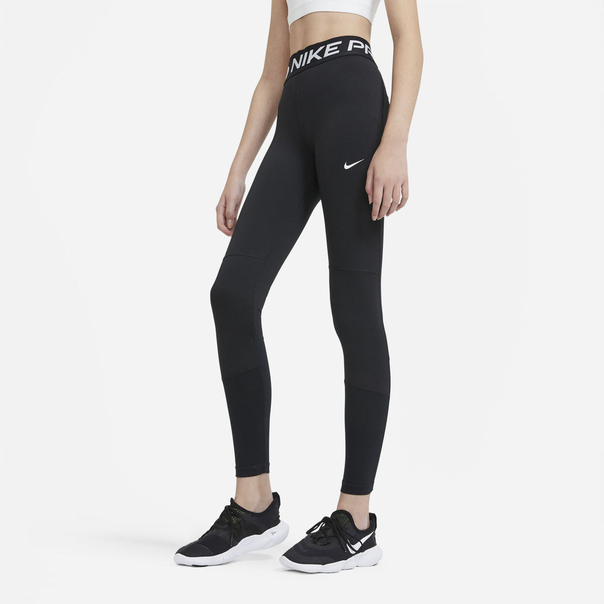 Nike Pro Junior Girls Dri FIT Leggings Black