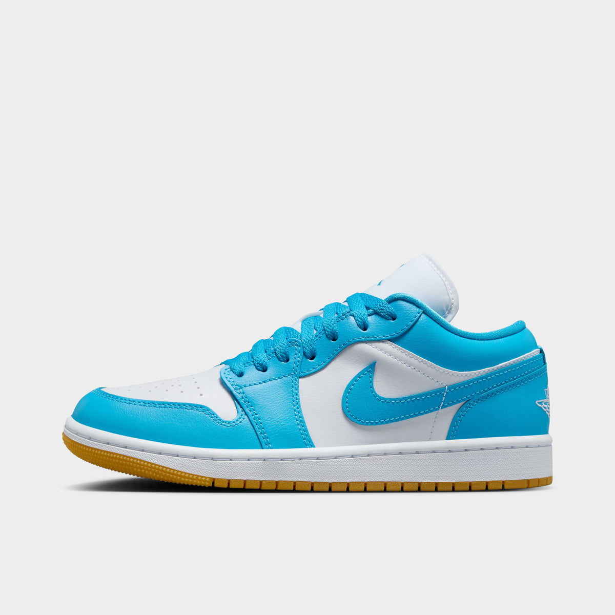 WMNS Air Jordan 1 Low “Powder Blue”: Jordan Women's 1 Low White / Dark Powder Blue - Gum | JD Sports