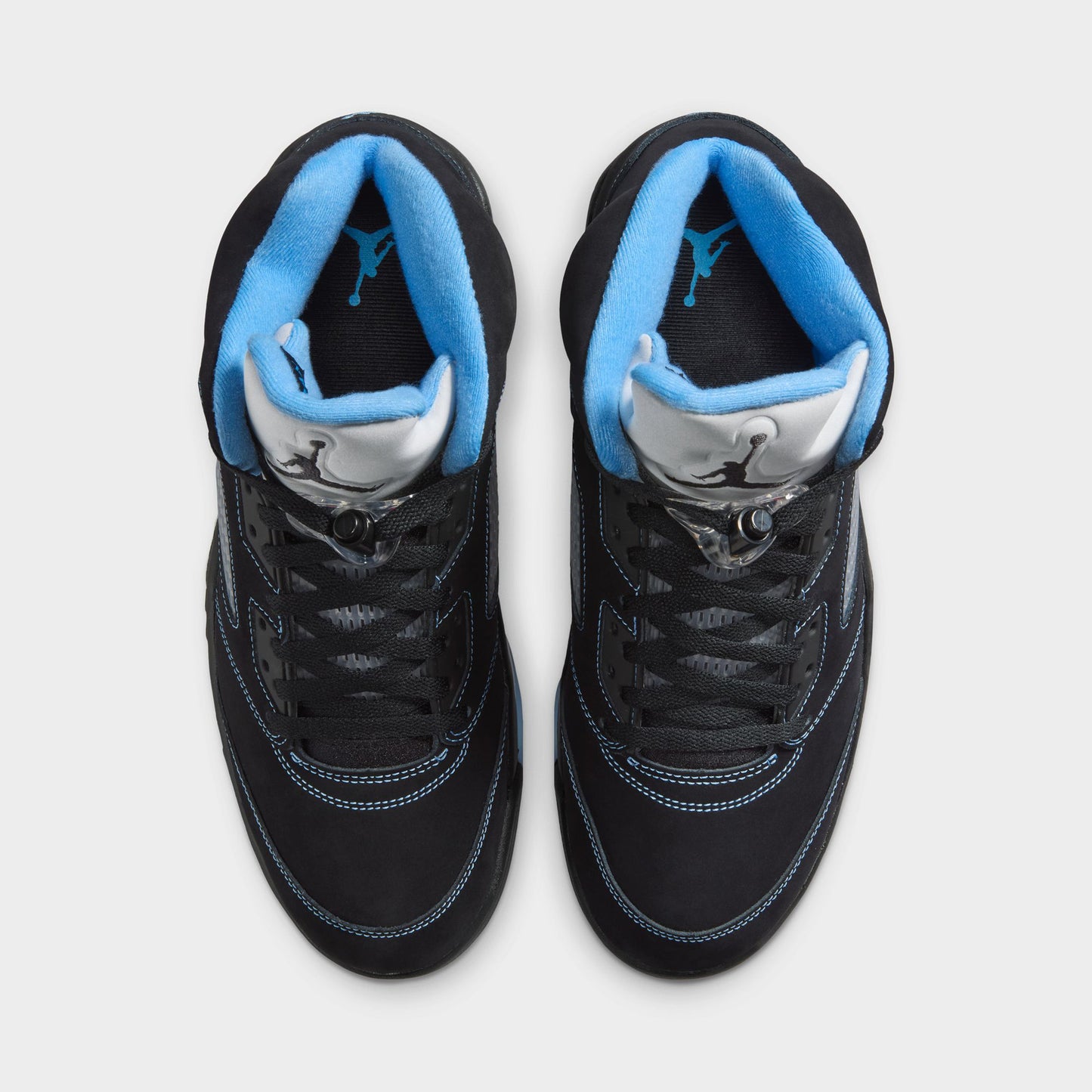 Jordan 5 Rétro Noir / Bleu Universitaire - Blanc