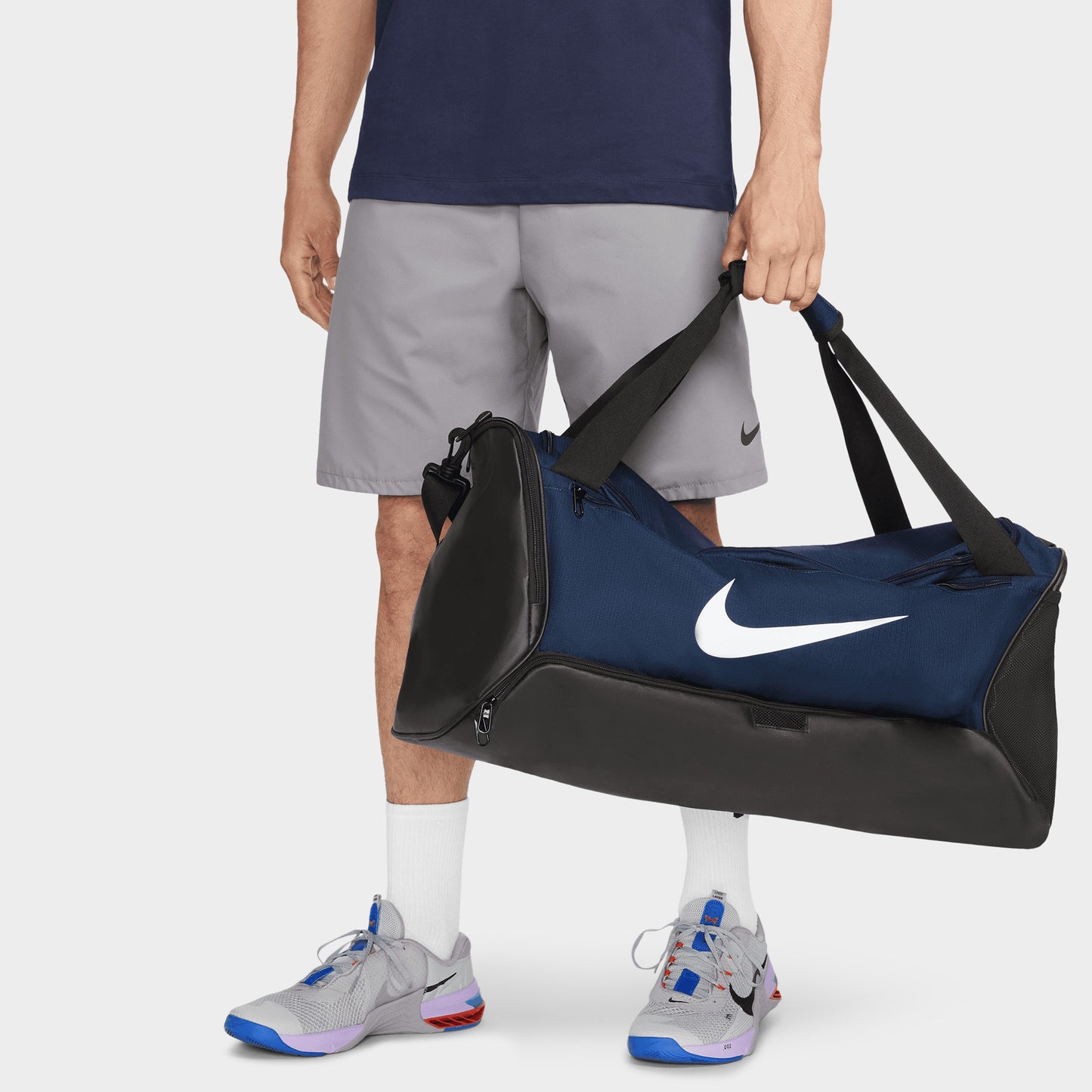 Nike Brasilia 9.5 Training Duffel Bag (Medium, 60L) Midnight Navy / Black