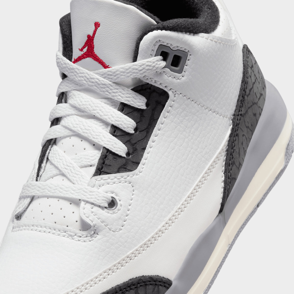 Jordan 3 Retro PS Summit White / Fire Red - Cement Grey | JD