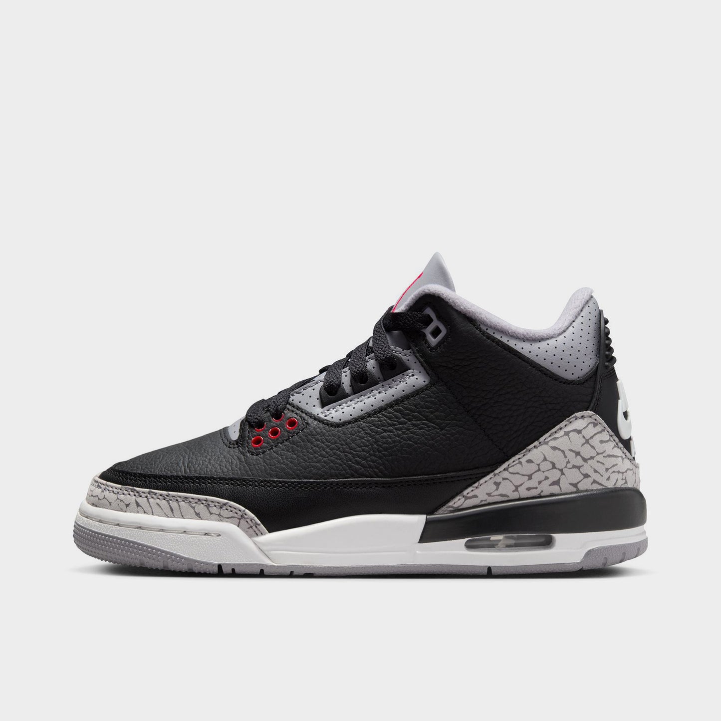 Jordan 3 Retro GS Black / Fire Red - Cement Grey