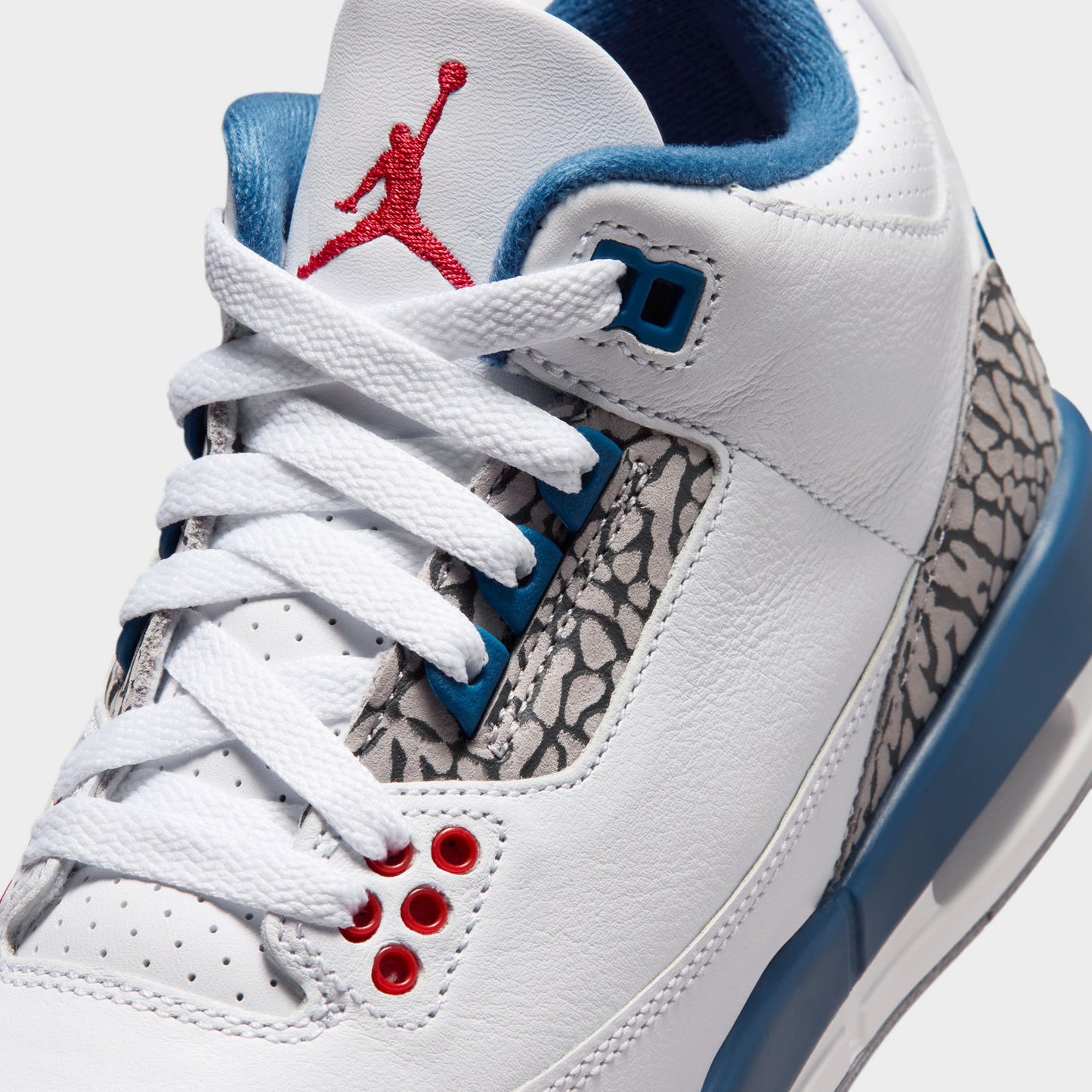 Jordan 3 Retro GS White / Varsity Red - True Blue