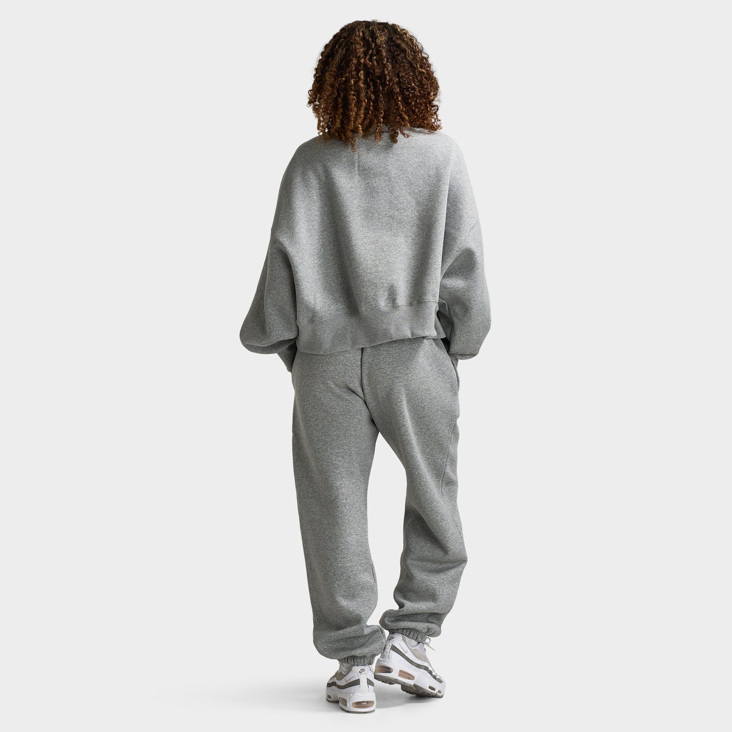 Nike Sportswear Women's Phoenix Fleece Oversized Crewneck Dark Grey Heather / Sail