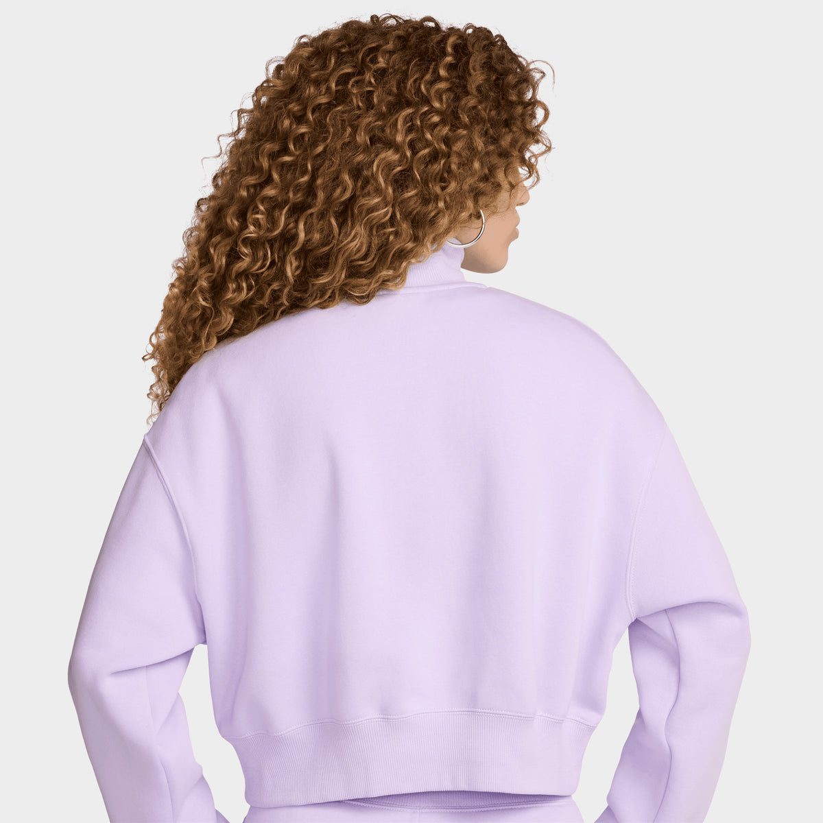 Nike purple cropped sweatshirt online