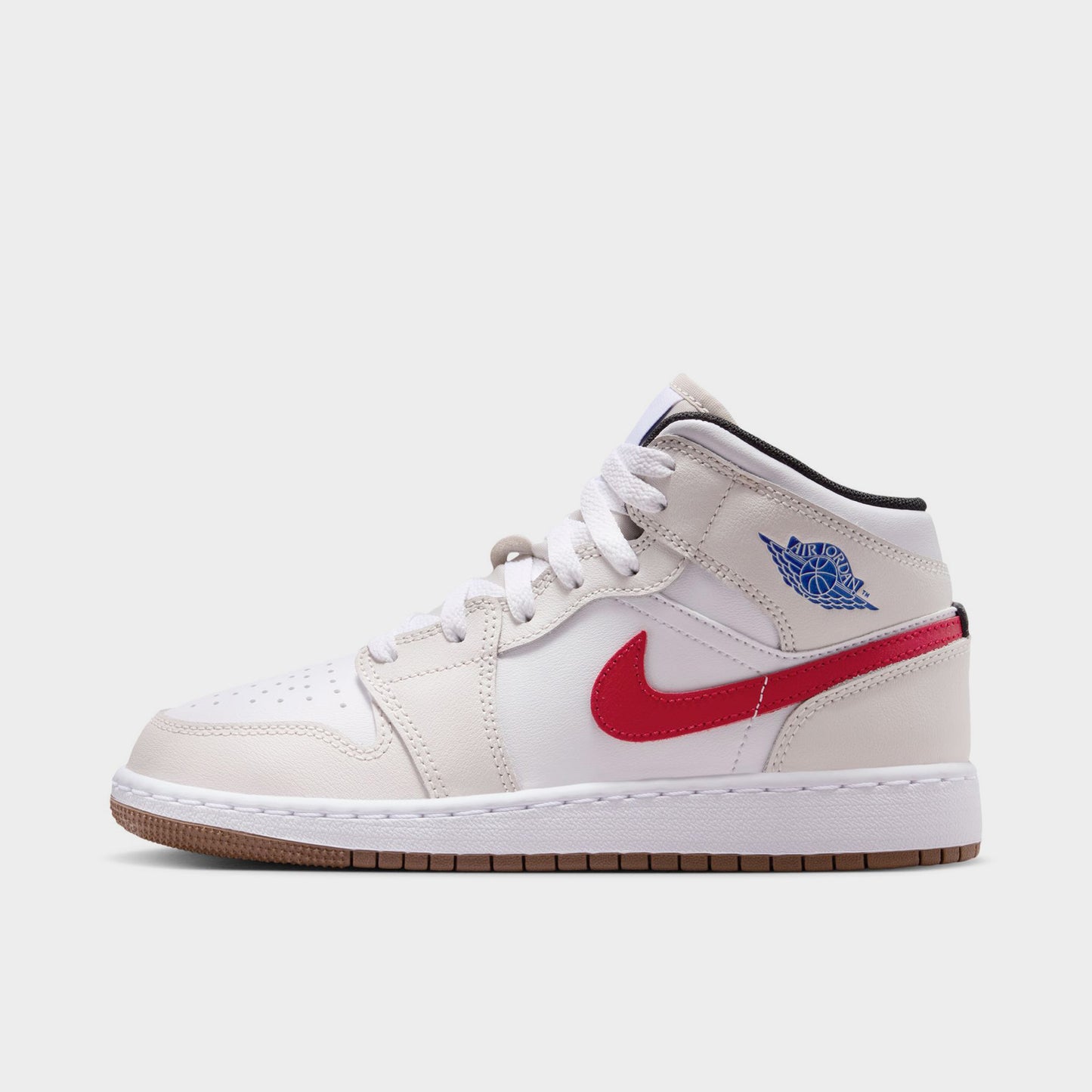 Jordan 1 Mid GS Phantom / Game Royal - Blanc