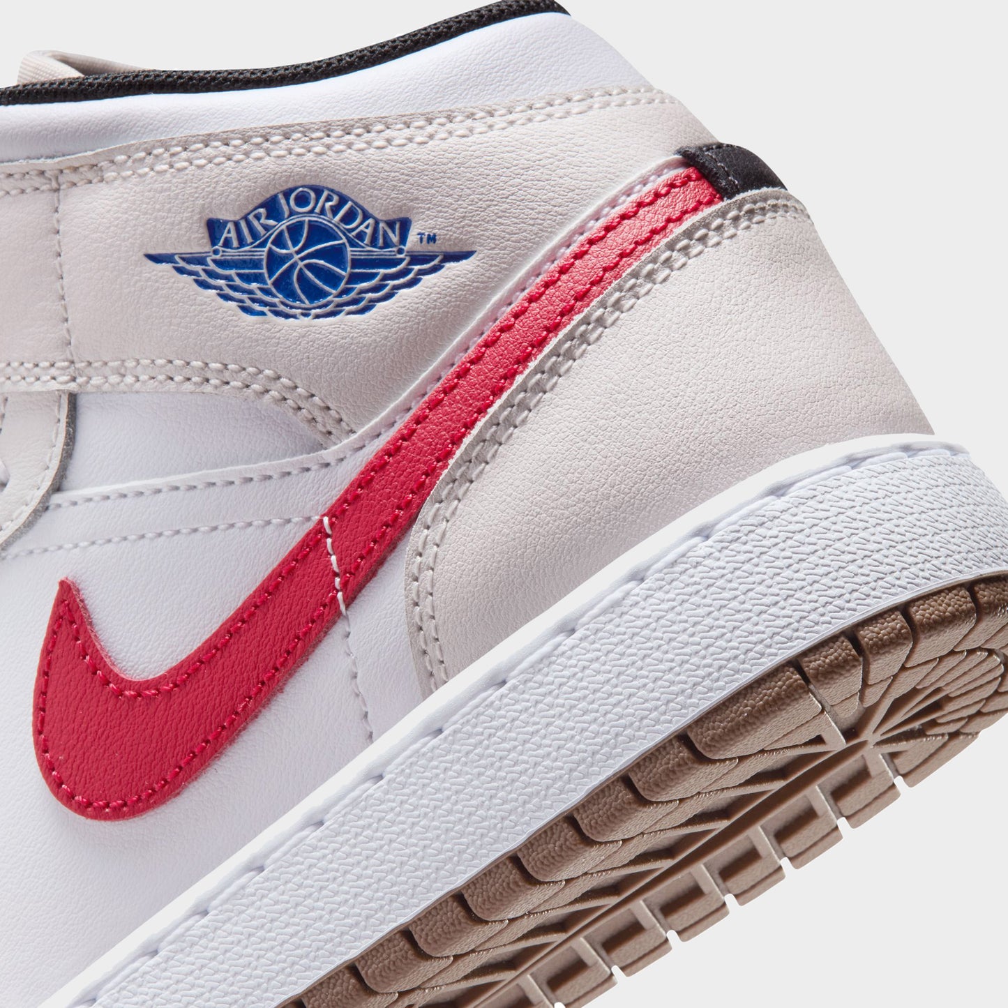 Jordan 1 Mid GS Phantom / Game Royal - Blanc