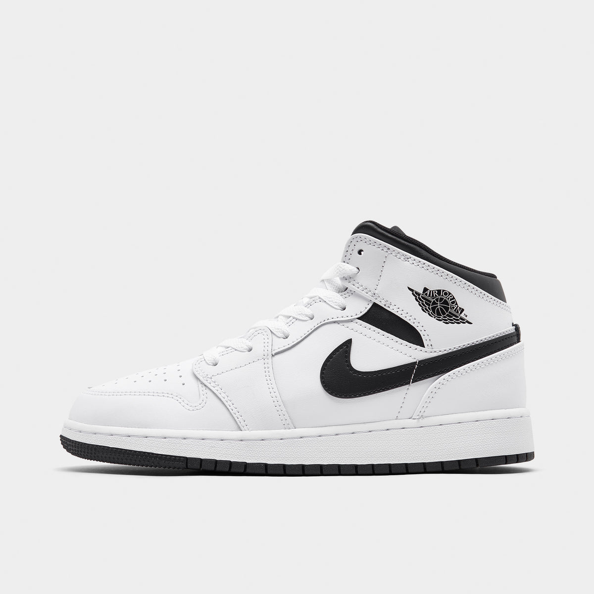 Jordan 1 mid white black gs best sale