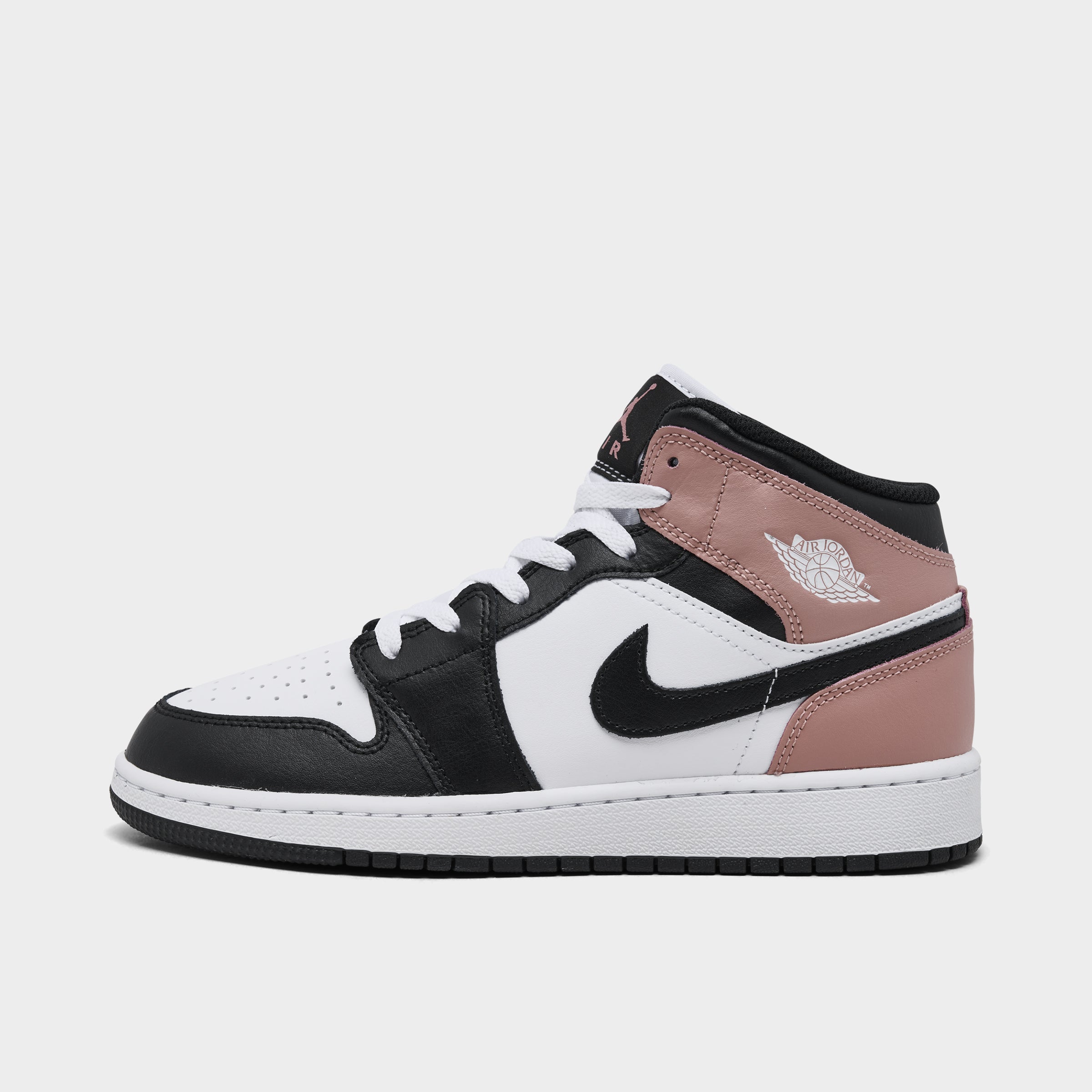 Jordan 1 Mid GS White / Black - Rust Pink – JD Sports