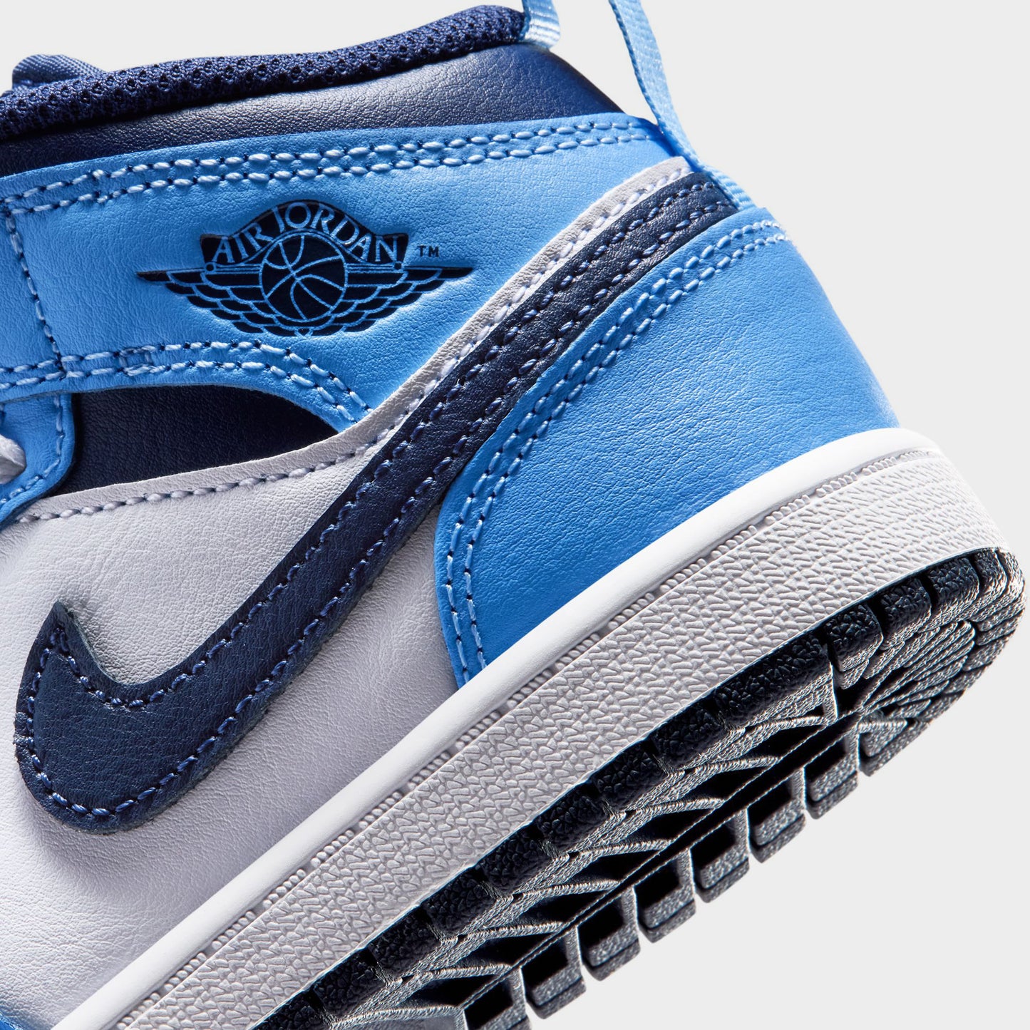 Jordan 1 Mid PS Midnight Navy / University Blue - White