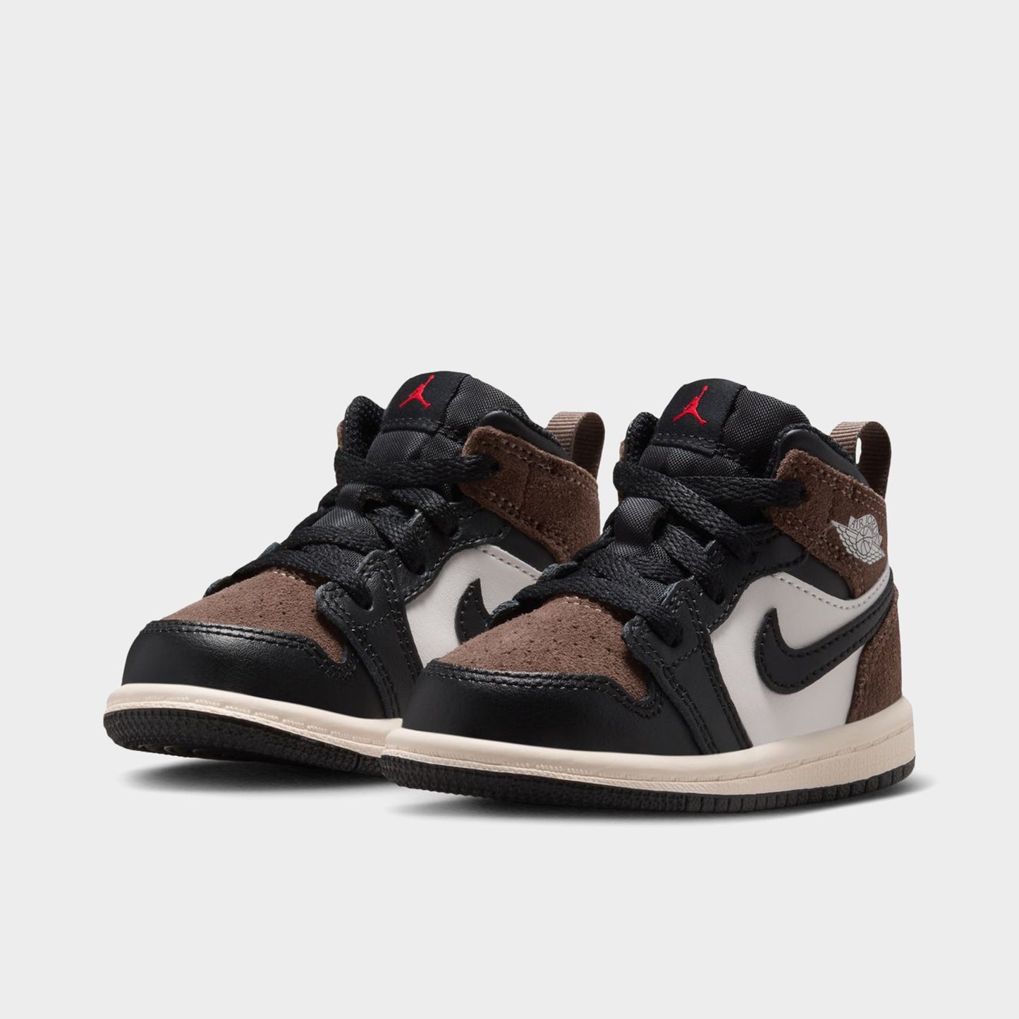 Jordan 1 Mid TD Black Phantom / Palomino - University Red