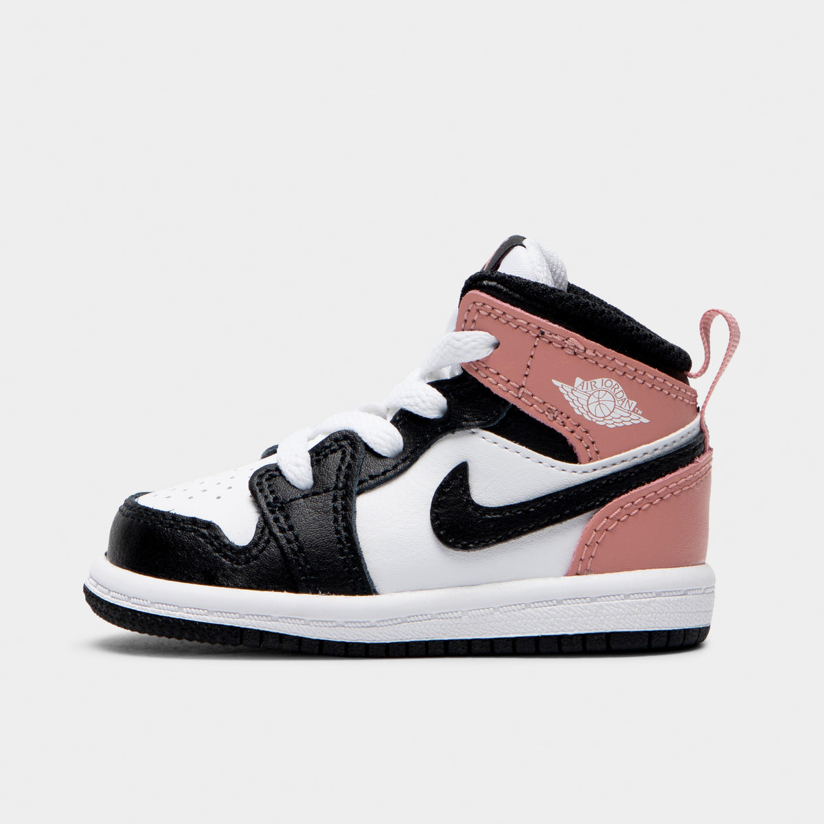 Jordan 1 Mid TD Blanc / Noir - Rose Rouille