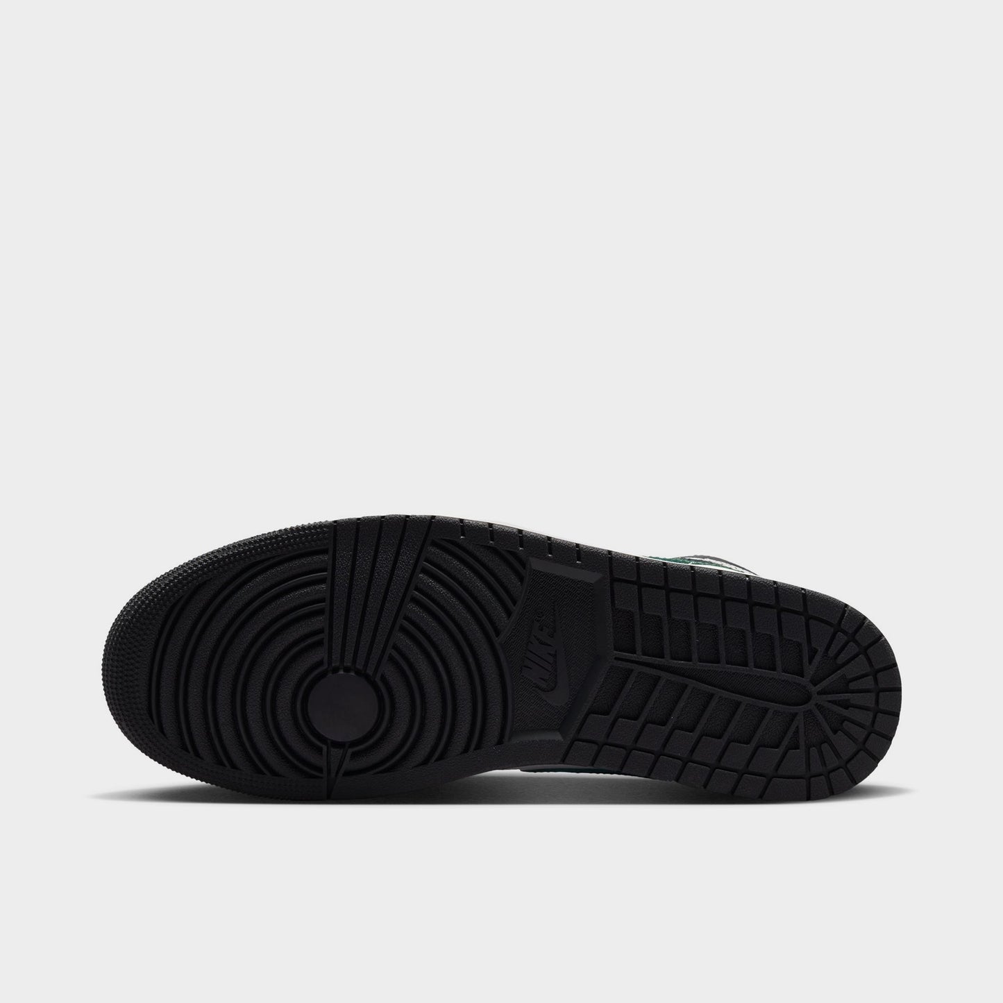 Jordan 1 Mid Noir / Blanc Sommet - Vert Gorge