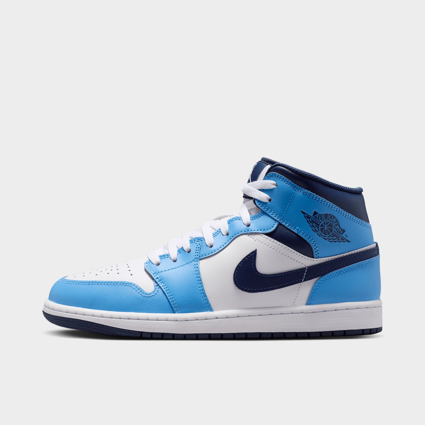 Jordan 1 Mid University Blue / Midnight Navy - White