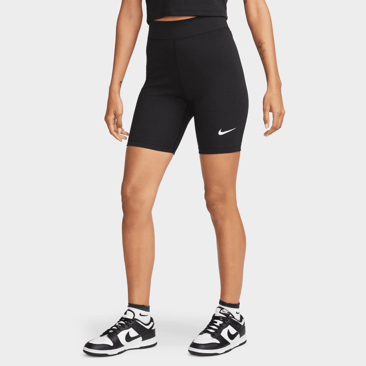 Nike Sportswear Women s 8 High Rise Biker Shorts Black Sail