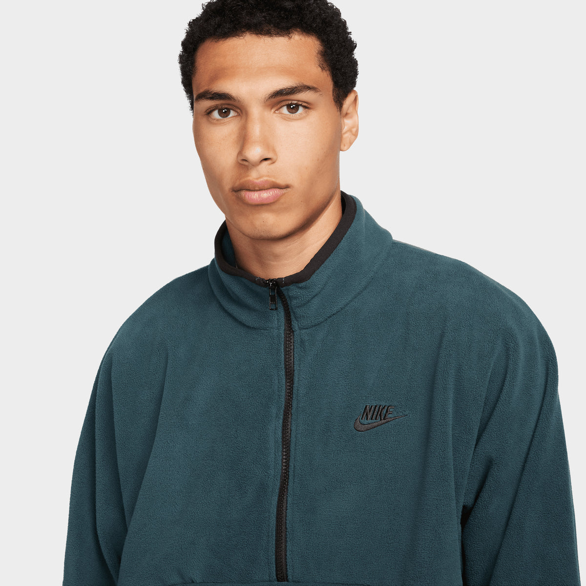 Nike Mens Club+ Half Zip Polar Fleece - Green