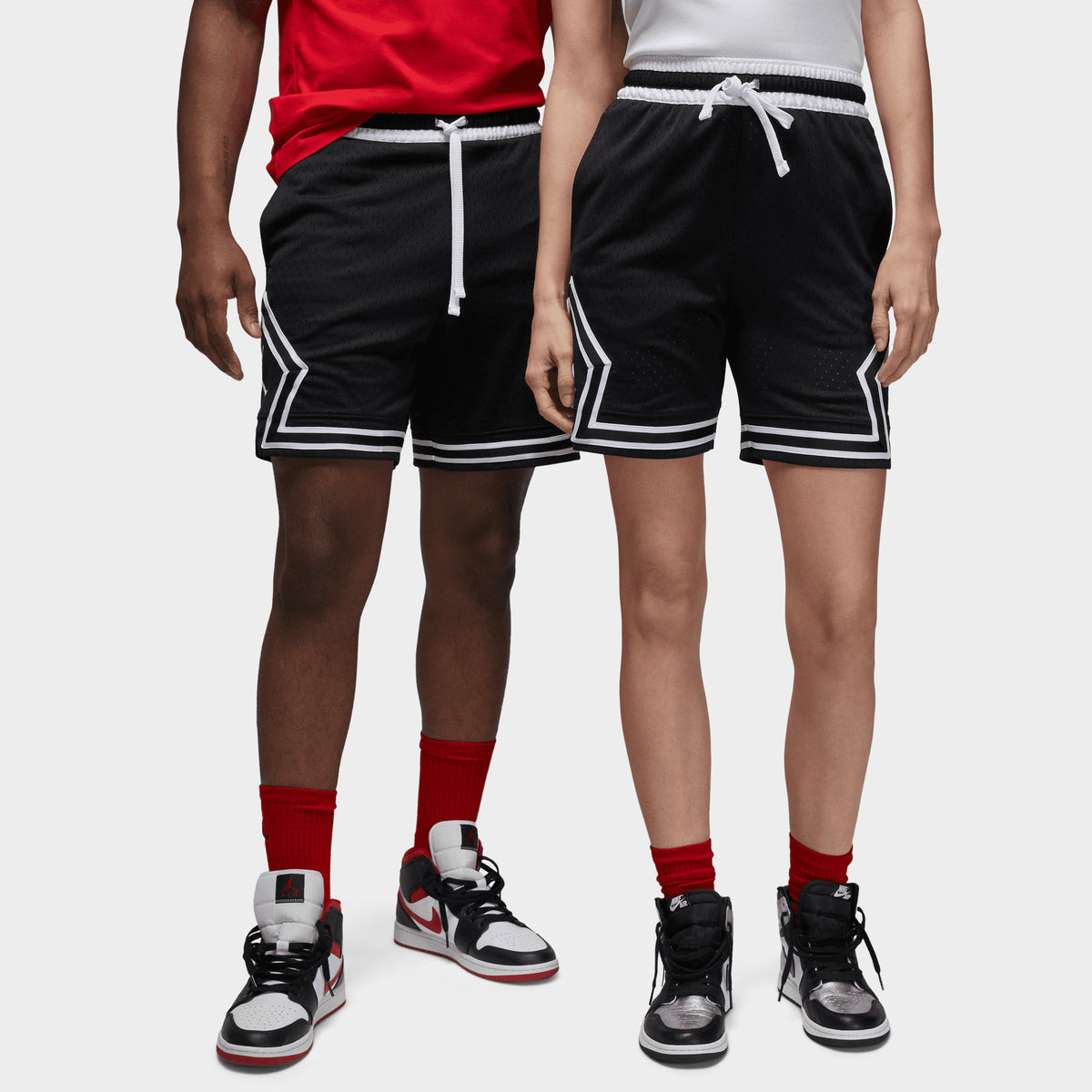 Jordan Dri-FIT Sport Diamond Shorts Black / White - White