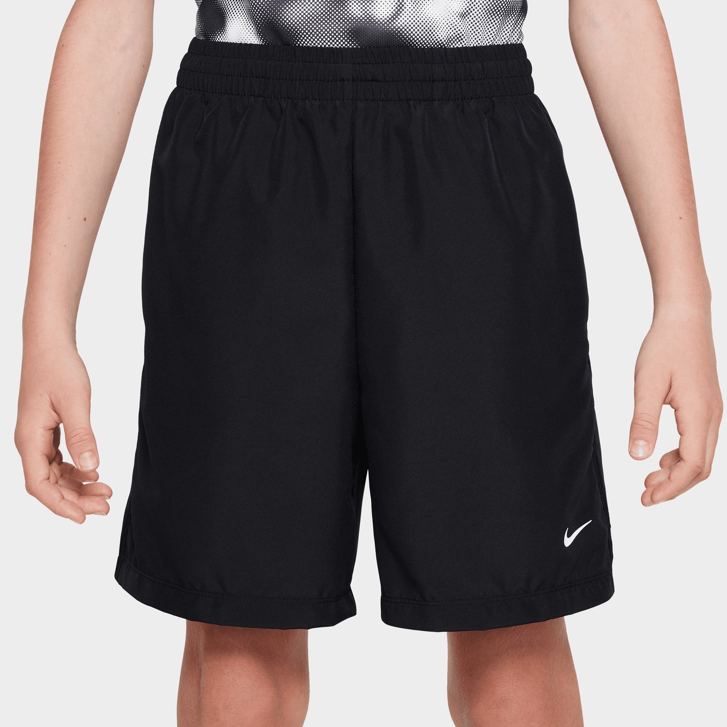 Short d'entraînement Dri-FIT Nike Junior Garçons Noir / Blanc