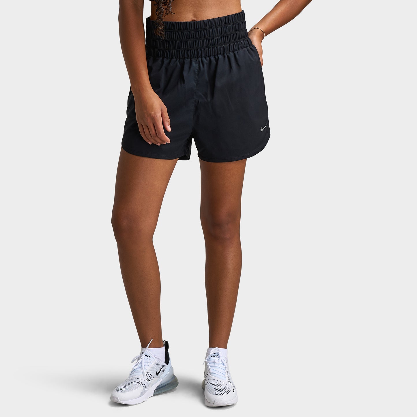 Nike One Women's Dri-FIT Ultra High-Waisted 3" Brief-Lined Shorts / Black