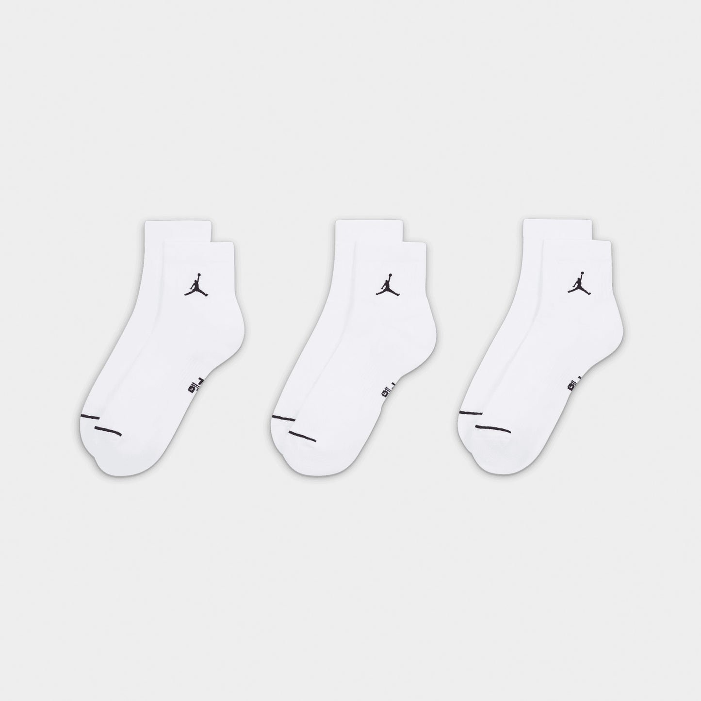 Jordan Everyday Ankle Socks (3 Pack) White / Black