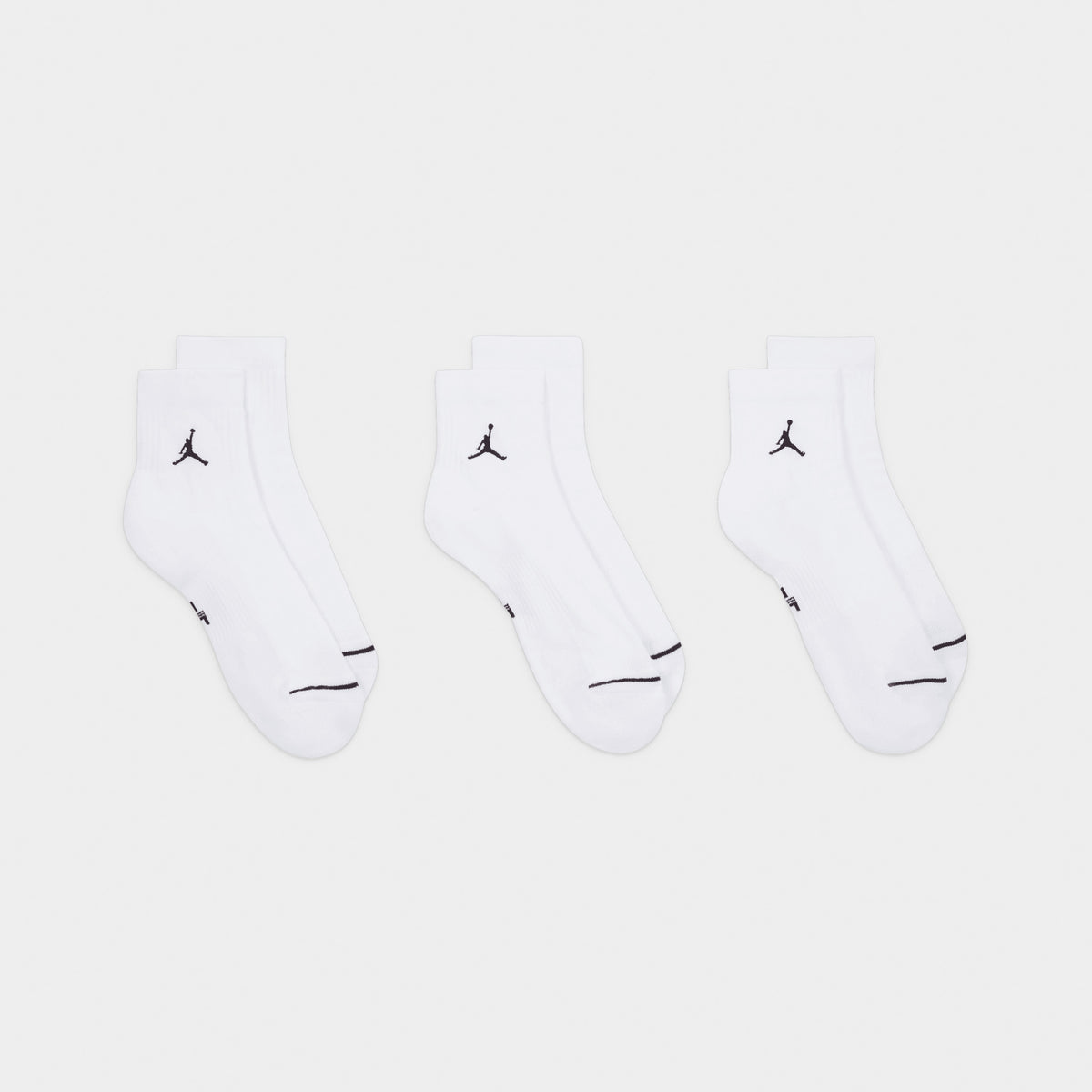 Jordan Everyday Ankle Socks (3 Pack) White / Black | JD Sports