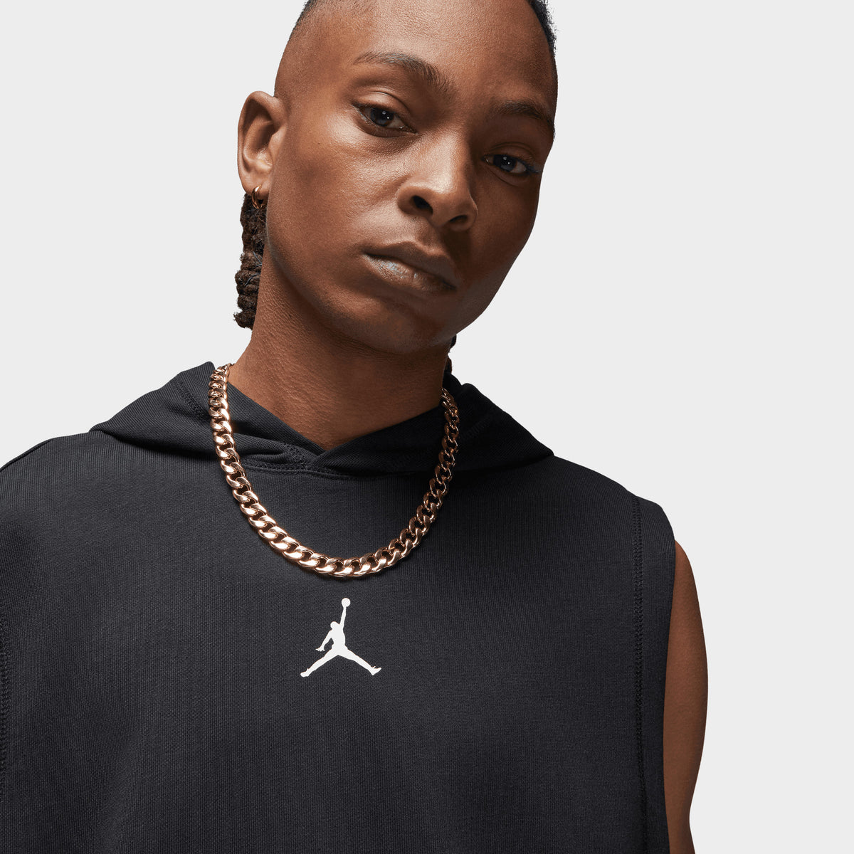 Jordan DriFIT Crossover Pullover Sleeveless Hoodie Black / White JD Sports