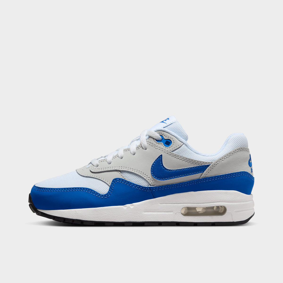 Nike Air Max 1 GS White Game Royal Neutral Grey JD Sports