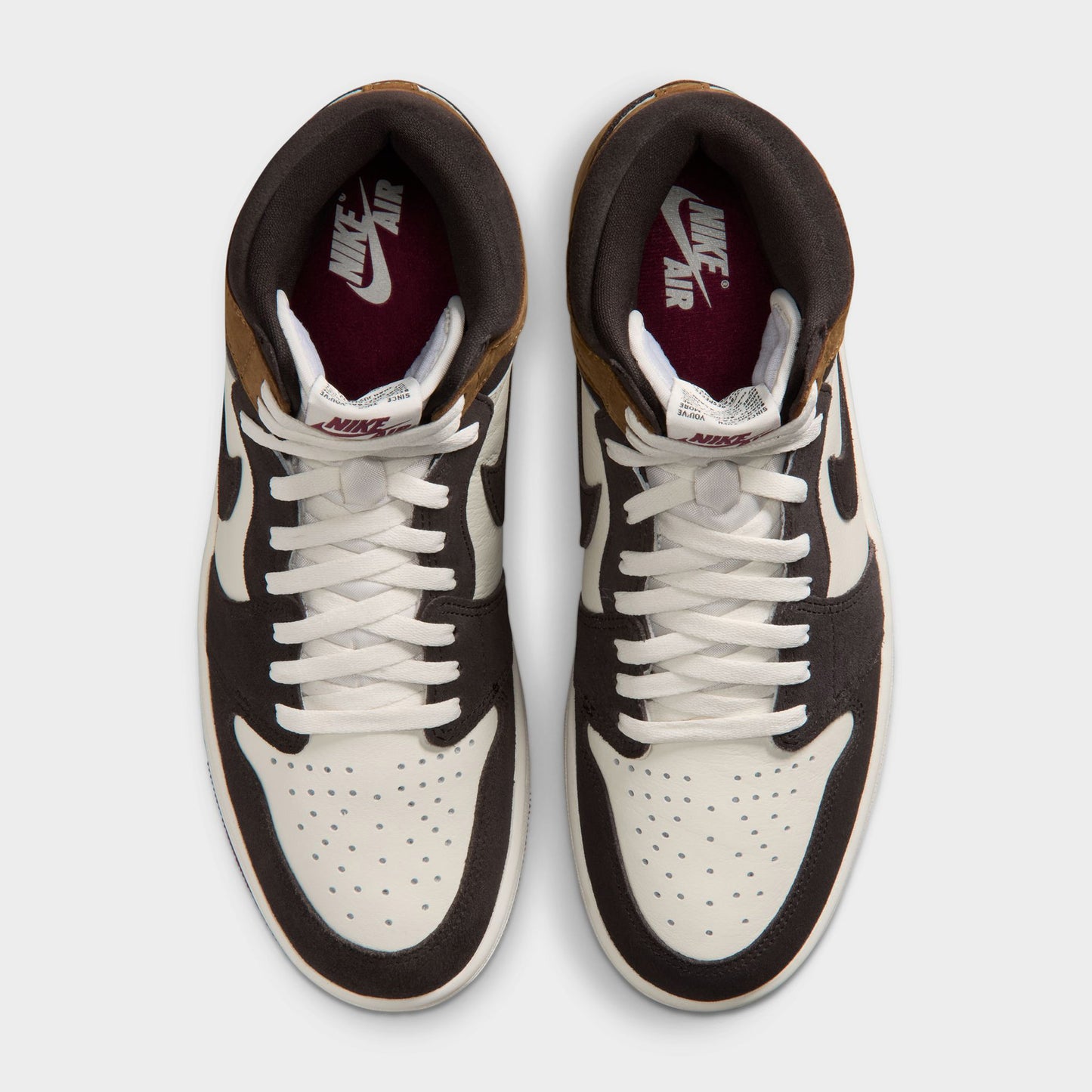 Jordan 1 Retro High OG Brun foncé / Rouge équipe - Beige clair britannique
